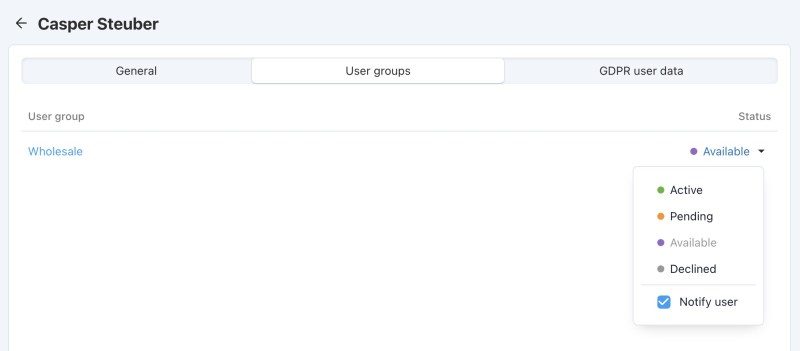 User Groups