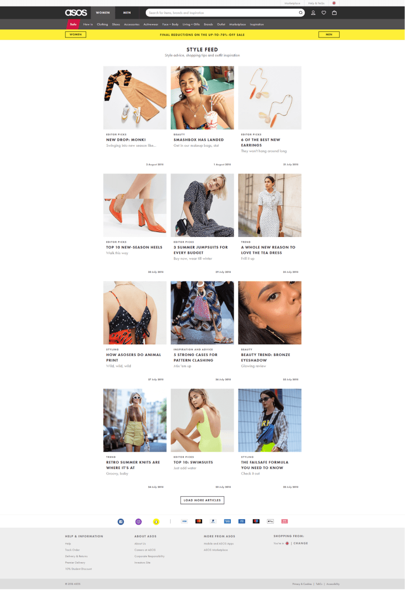 ecommerce shopping mall website