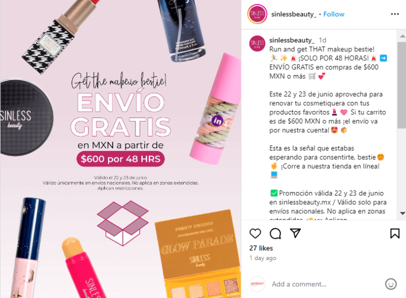 Sinless Beauty: Using Giveaways to Encourage Engagement